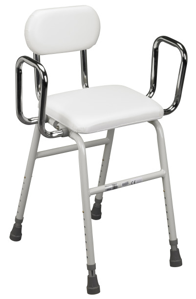 All Purpose Kitchen Stool with Adjustable Arms