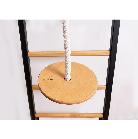 221+A076 Wall Bar with Adjustable Beech Wood Pull Up Bar and Gymnastic Accessories