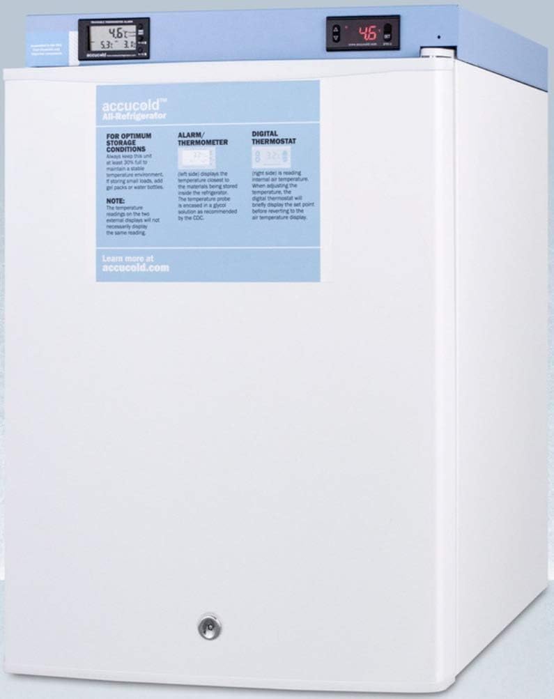 19 Inch Compact Medical Refrigerator 2.4 cu. ft. Capacity