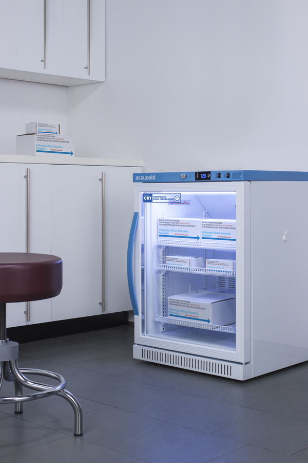 6 Cu Ft ADA Height Upright Controlled Room Temperature Cabinet with Lock