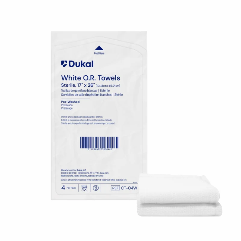 17" x 26" Sterile Soft Pouch Pre Treated OR Towels