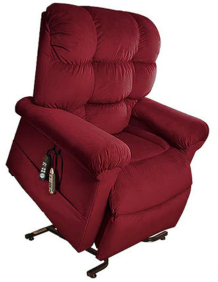 Comfort, Lift & Massage for Seniors Microlux Fabric Ultimate Perfect Sleep Chair Premier (2-Zone) Heated Blanket & Pillow, USB, Heat & Massage Included