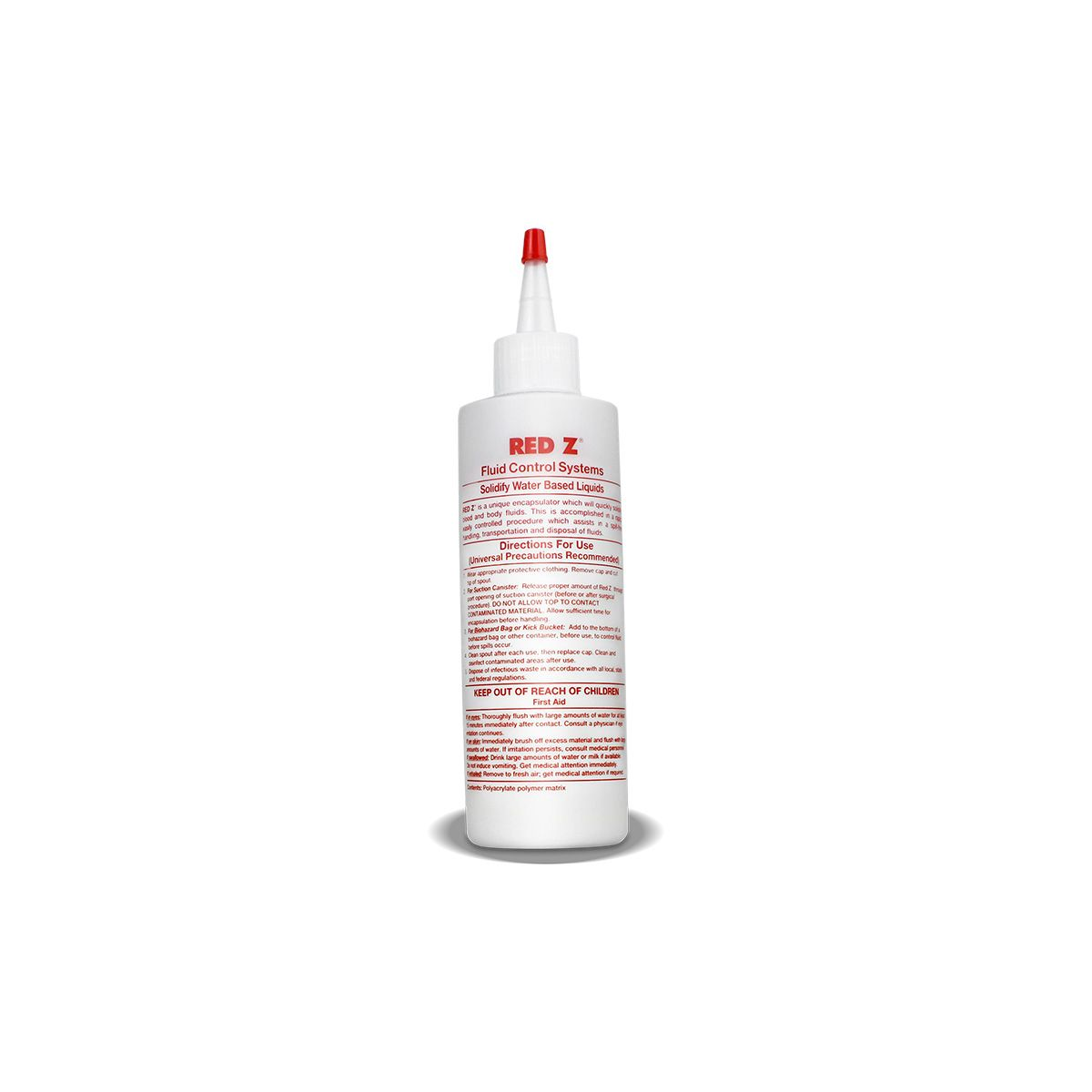 Red Z Spill Control Solidifier Single and Multi Use Bottle, Needle Nose Bottle