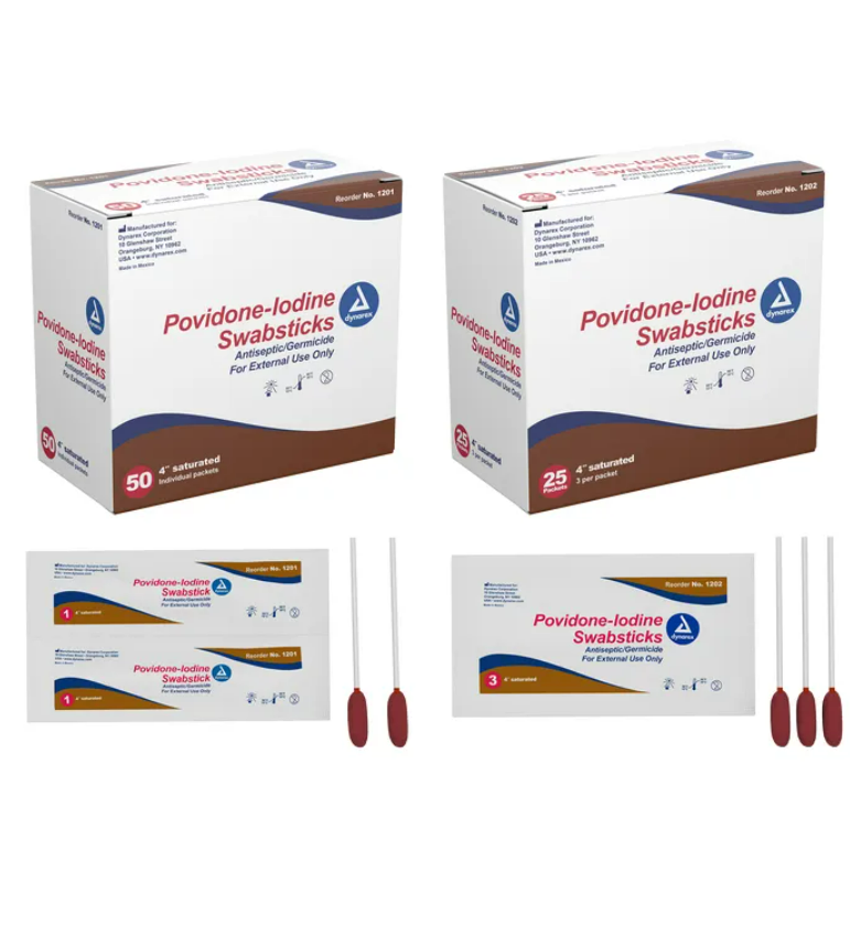 Povidone Iodine Swabsticks 10% Strength