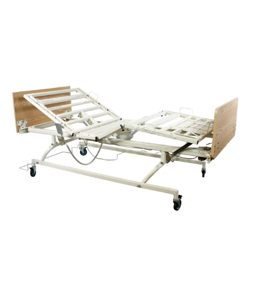 DB200 3 Function Bariatric Bed, Mahogany Wood Boards