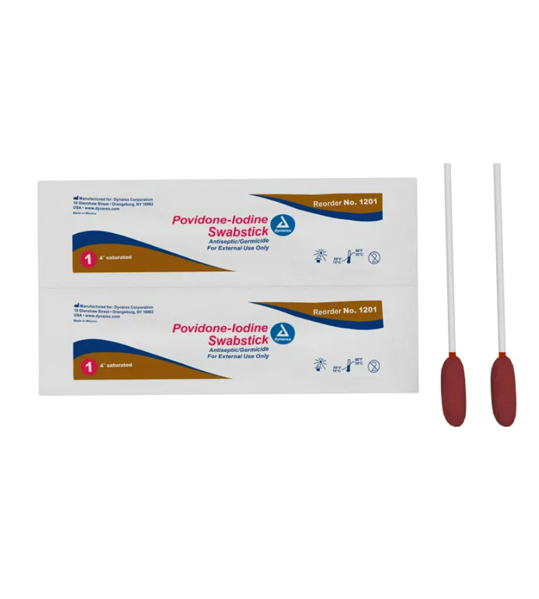 Povidone Iodine Swabsticks 10% Strength