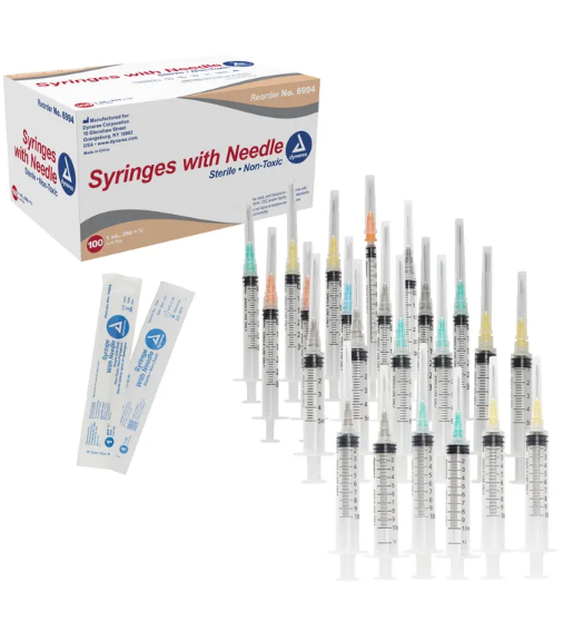 Syringe with Non Safety Needle, 3cc, Luer Lock