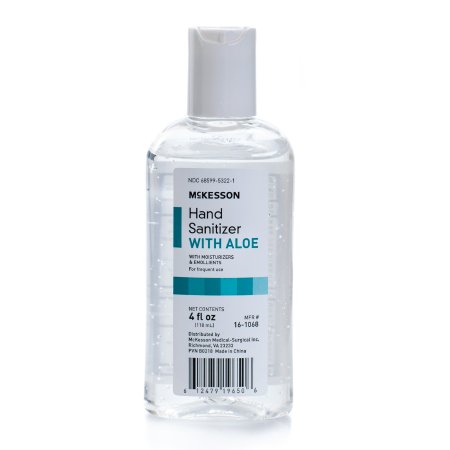 Hand Sanitizer with Aloe, Ethyl Alcohol Gel Bottle, 4 oz