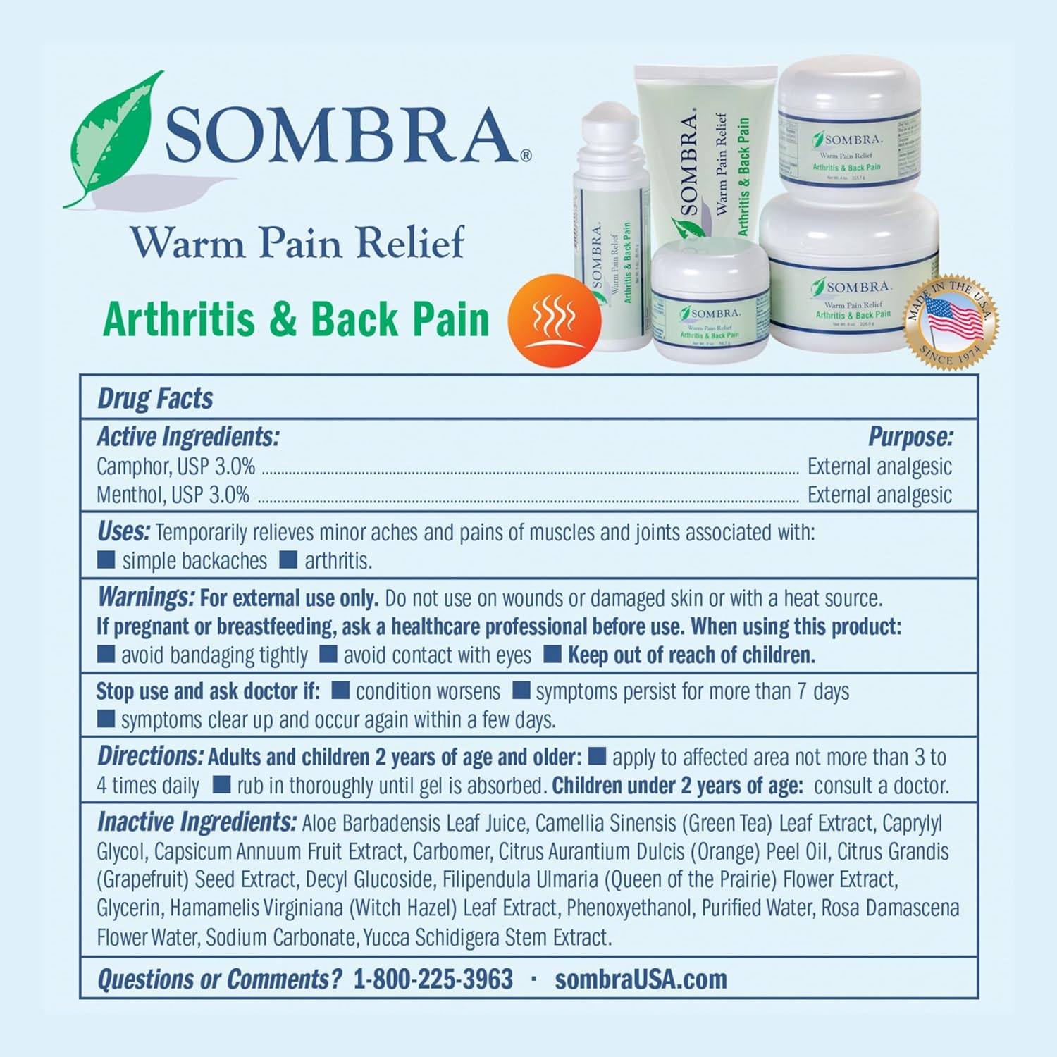 Warm Therapy Arthritis & Back Pain Reliever Gel