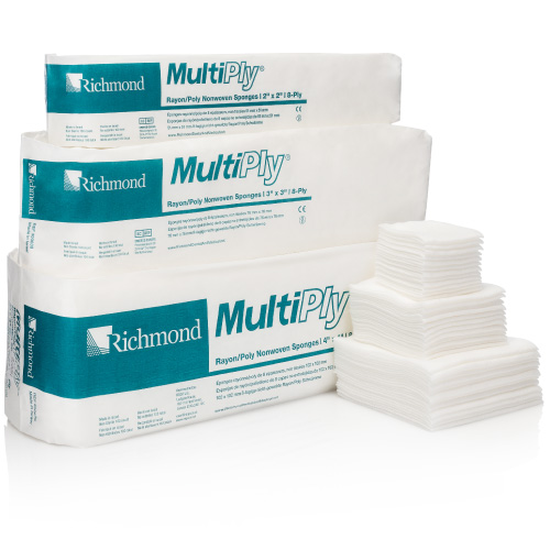 MultiPly Non Woven Rayon Poly Sponge, 8 Ply, Non Sterile