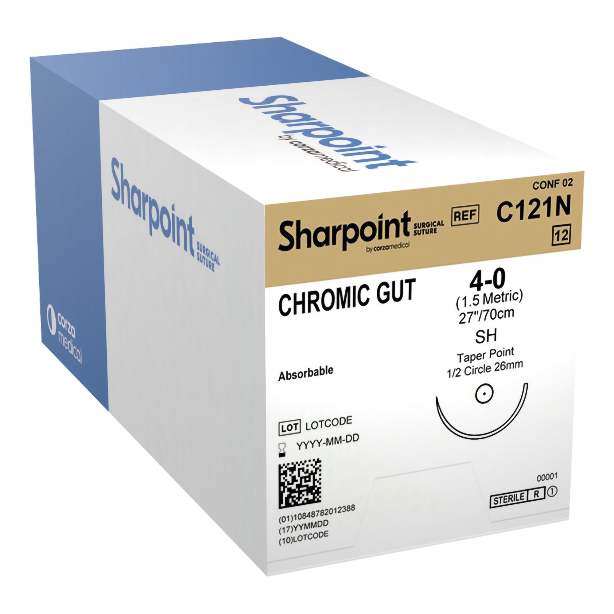 Chromic Gut Taper Point Needle, SH