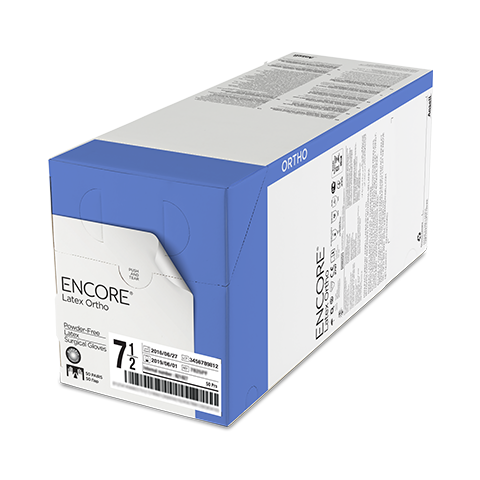 Encore Latex Ortho Surgical Gloves, Brown, Powder Free, Sterile