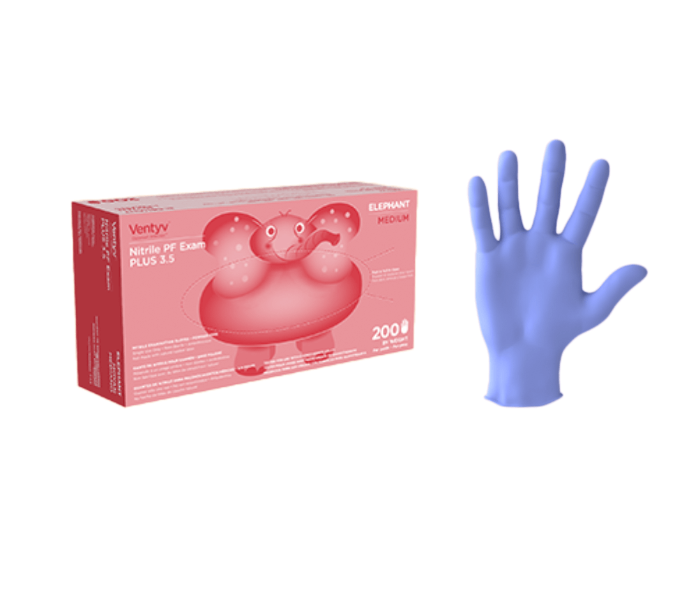 Nitrile Powder Free Plus 3.5 Exam Glove Elephant, Non Sterile