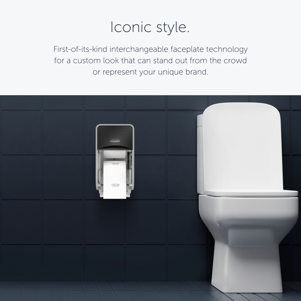 Toilet Paper Dispenser, Coreless, Standard Roll, 2 Roll, Vertical with Faceplate