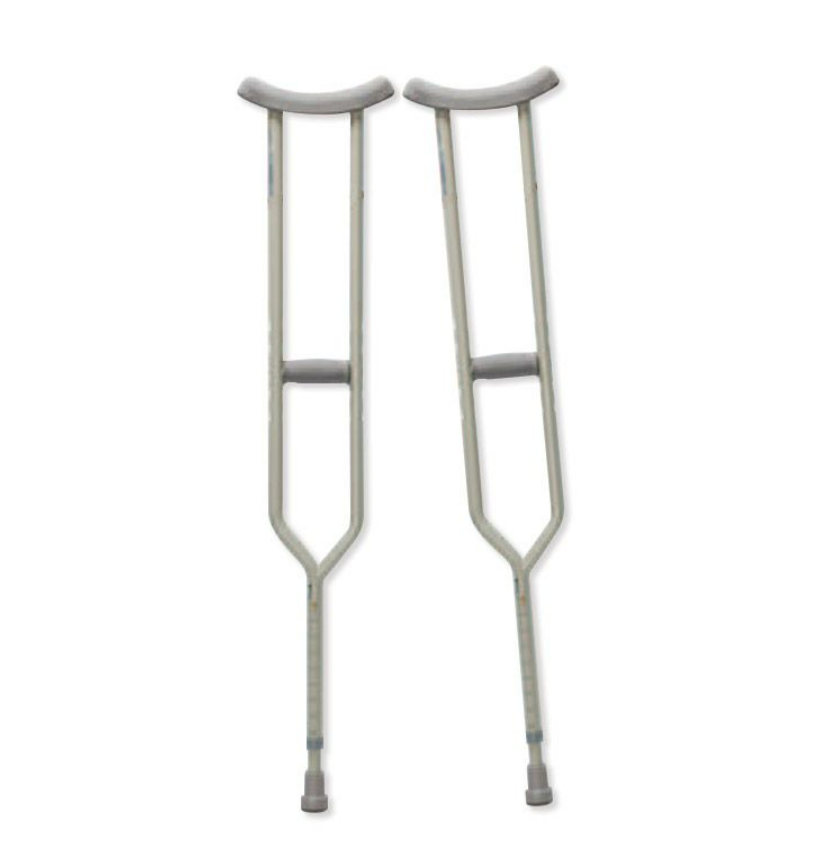 Crutches, Axillary Style, Adjustable, Aluminium
