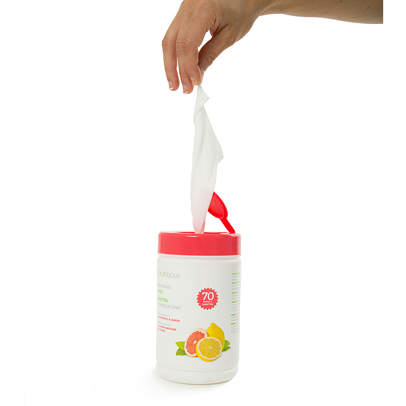Purdoux Cpap Mask Wipes, Citrus Scent