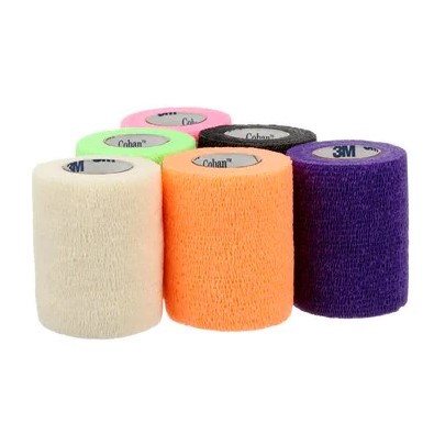 3M Coban Self-Adherent Wrap 1583N, 75 mm x 4.5 m, Neon Pack