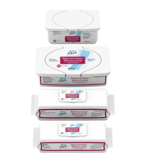 DynaCare Premoistened Adult Washcloths, 9" x 13"