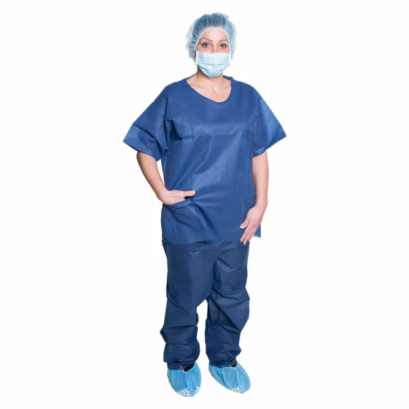 Disposable Scrub Shirts, Dark Blue