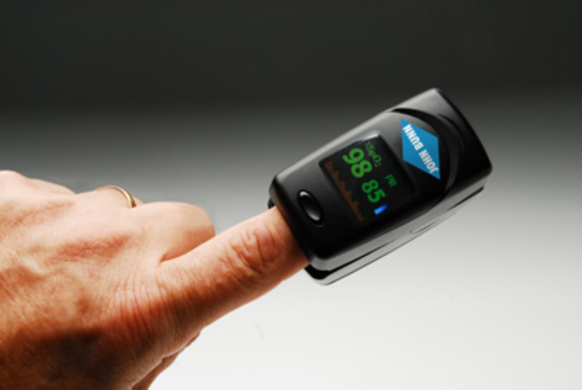 John Bunn Fingertip Pulse Oximeter DigiO2 Battery Operated Audible and Visible Alarm