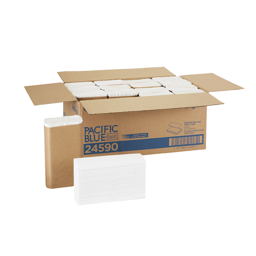 Blue Basic 1 Ply Recycled Multifold Paper Towel
