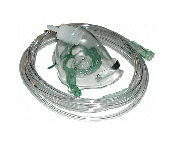 Medium Concentration Oxygen Mask with 7 ft No Crush Oxygen Tubing