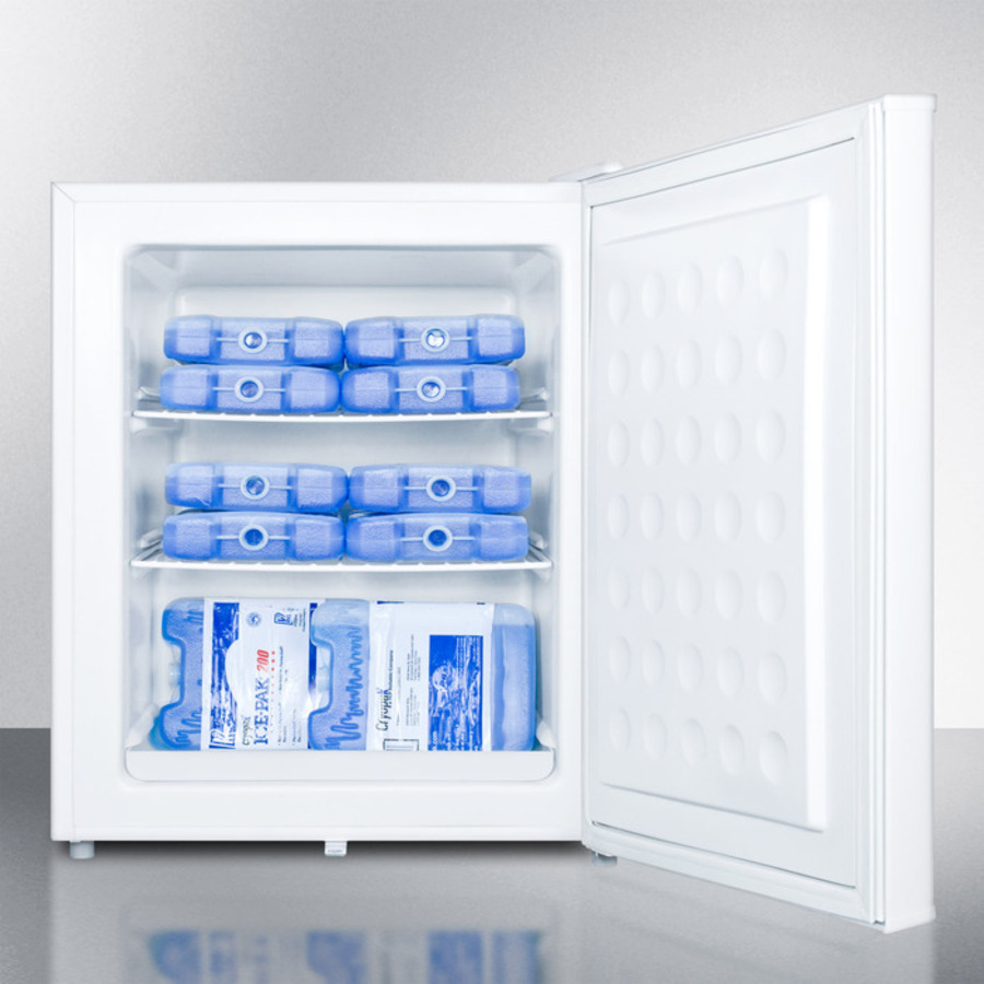 Compact 1.8 Cu. Ft. All Freezer with Reversible Door and Front Lock