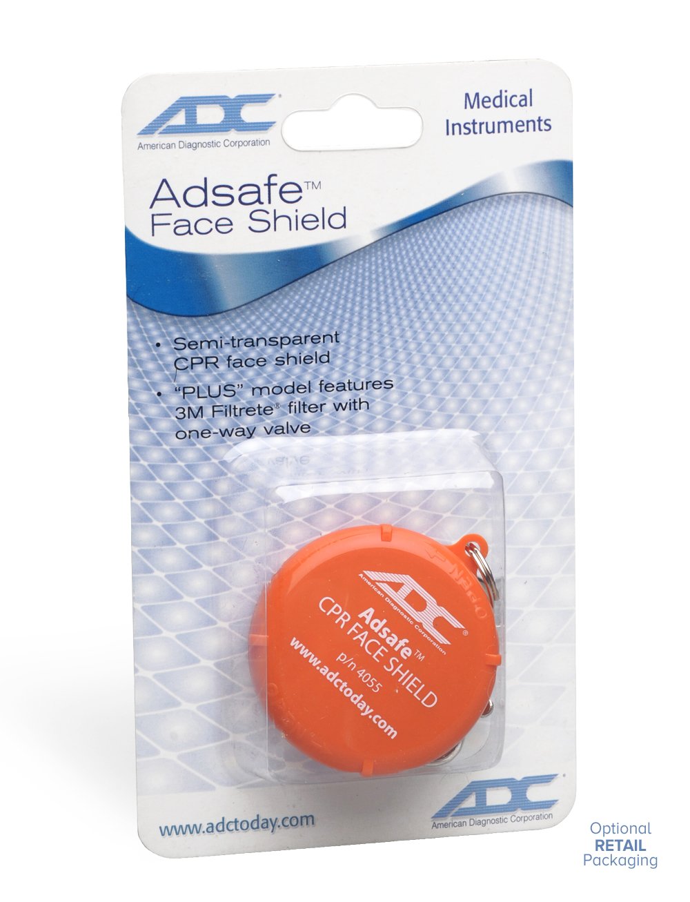 AdSafe Face Shield, Adult, with Keychain, Display Packaging