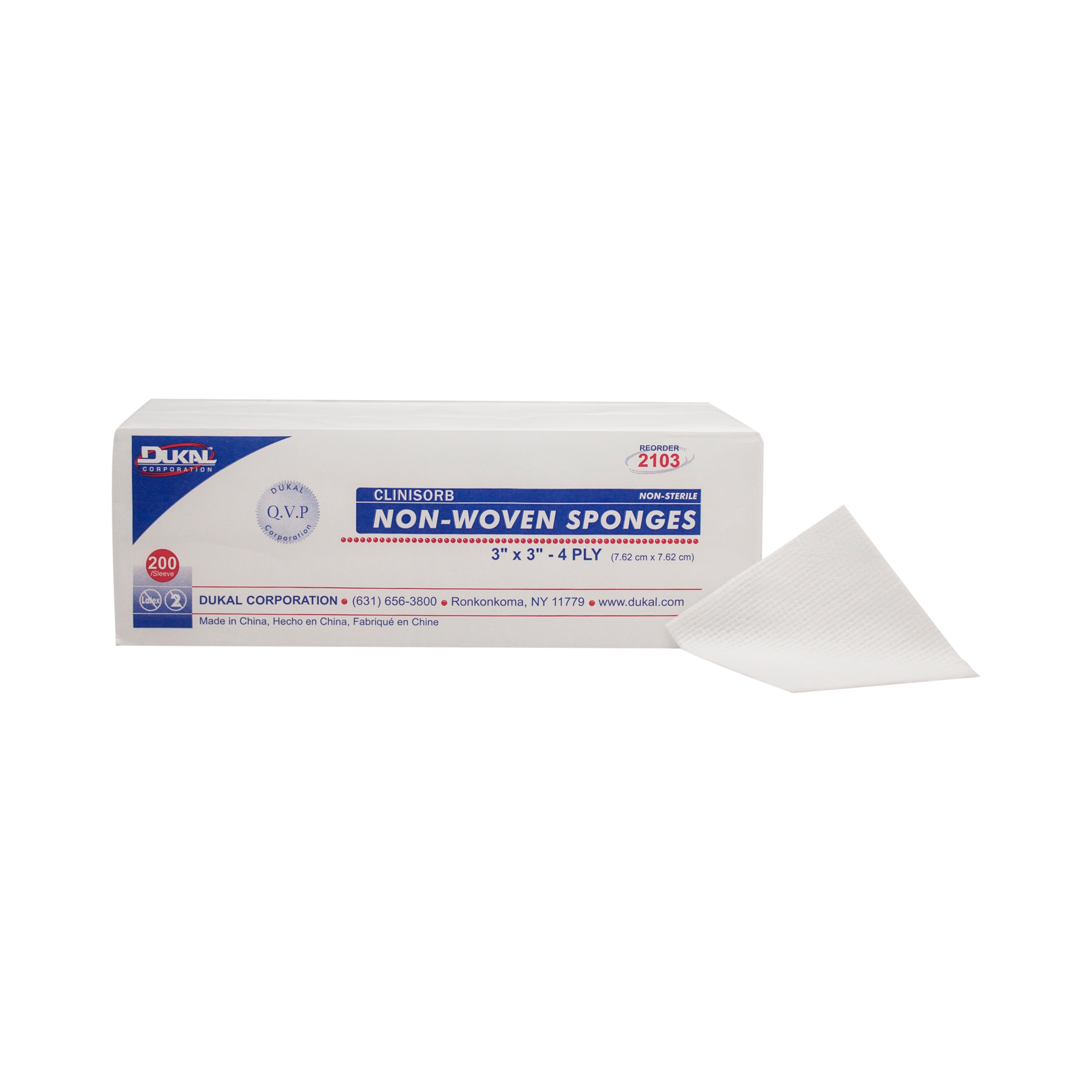 Clinisorb Non-Woven Sponges 3" x 3" 4-Ply, Non-Sterile - Clearance
