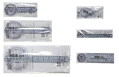 6 Piece Set Plastic Goniometer
