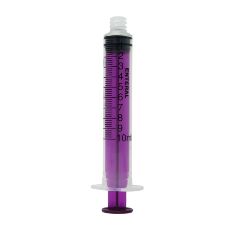 Non Sterile Female ENFit Syringe with Purple Plunger
