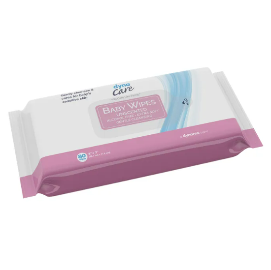 Baby Wipes, Unscented with Plastic Lid
