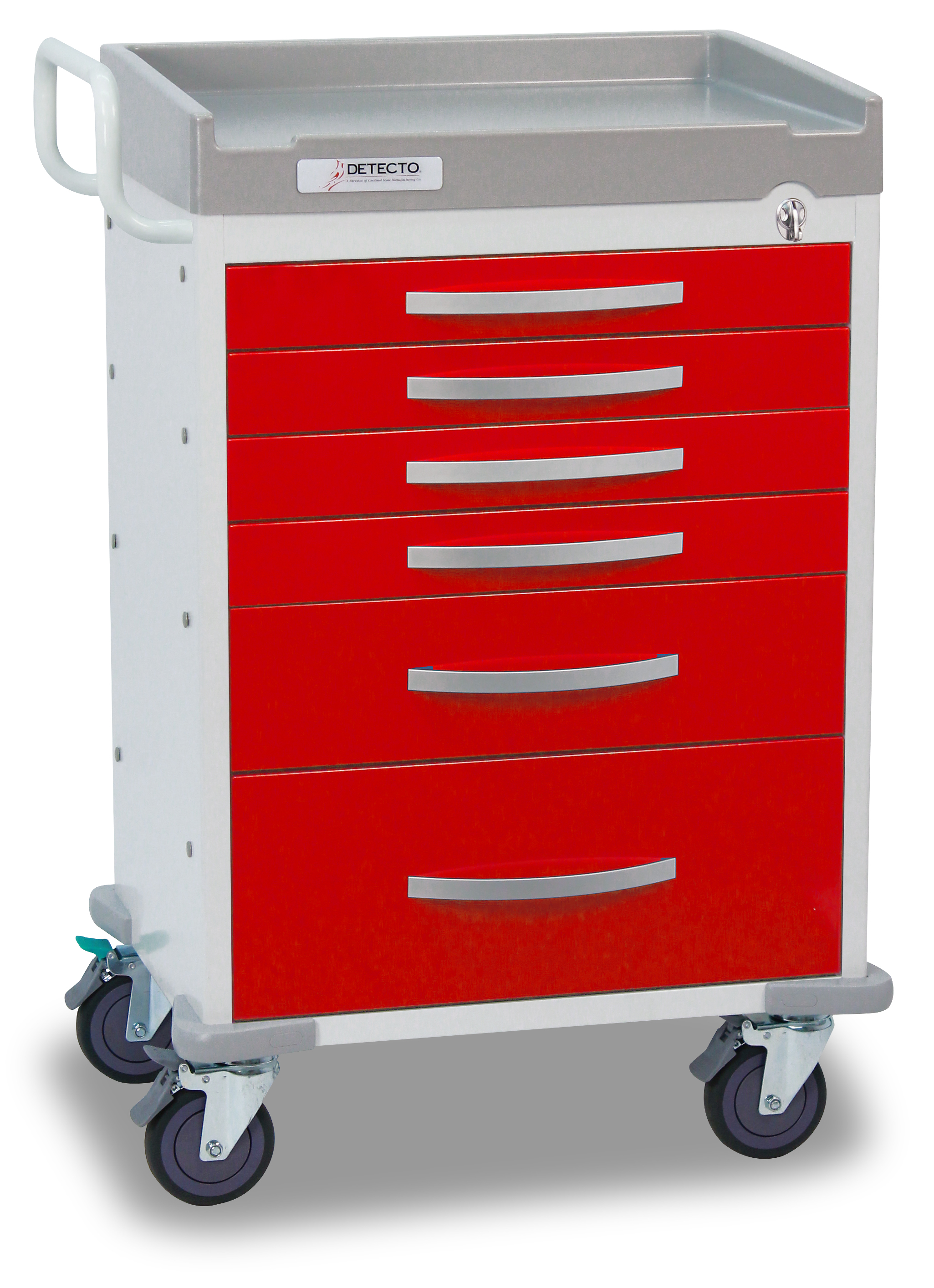 Rescue Series ER Medical Cart with Red Drawers