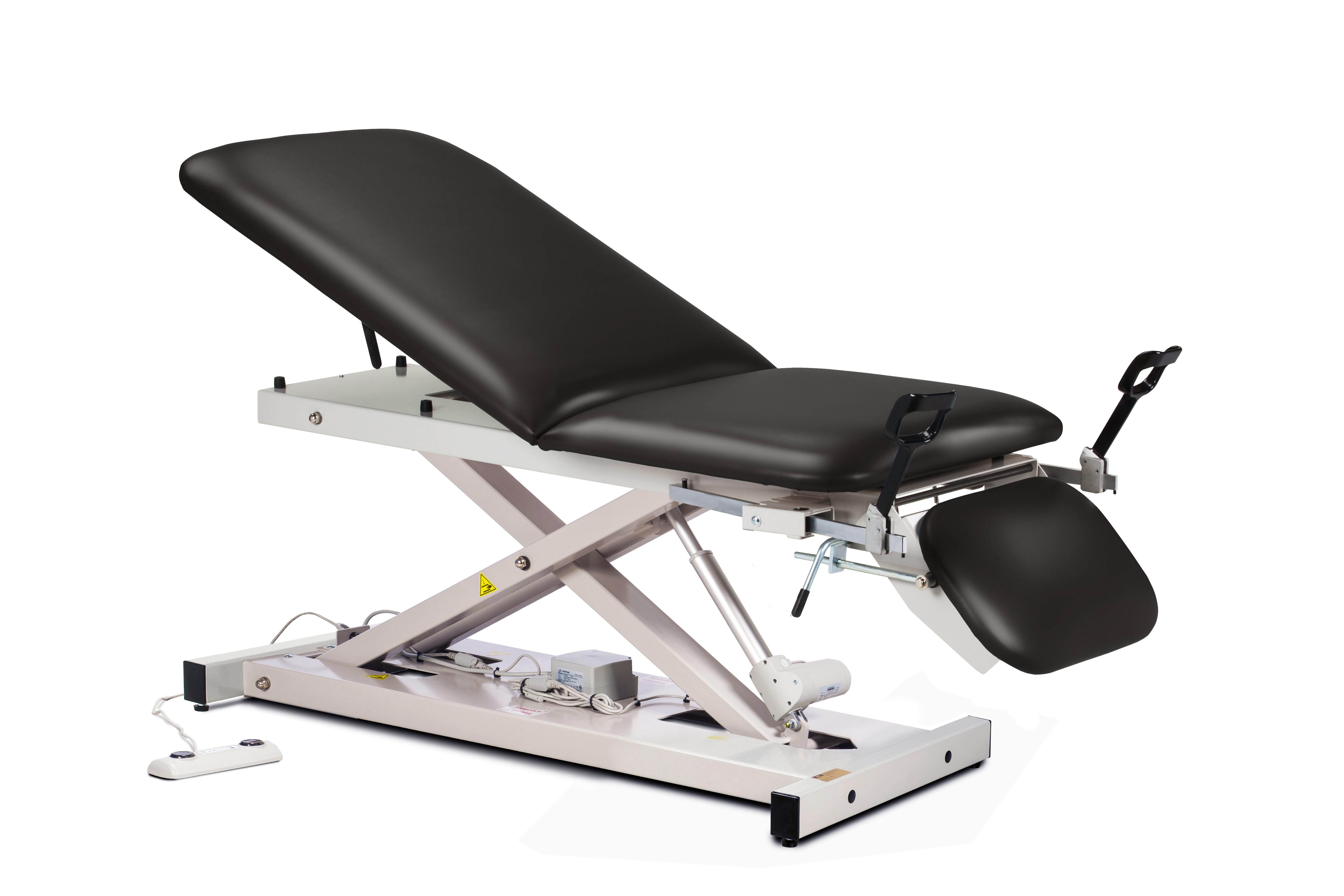 Power 400 Open Base Table with Adjust. Backrest Drop Section Stirrups