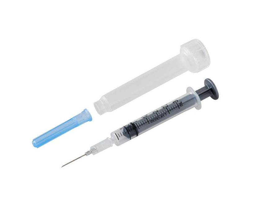 Monoject Veterinary Hypodermic Plastic Hub Needles with Metal Insert