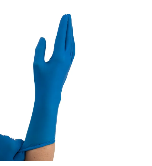 High Risk Latex Exam Gloves, Powder Free, Non Sterile, Blue