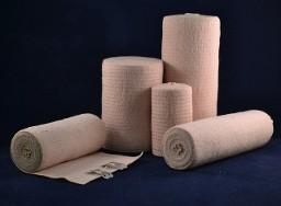 Economy Elastic Bandage, Stretched with Standard Clips, Tan, Latex Free
