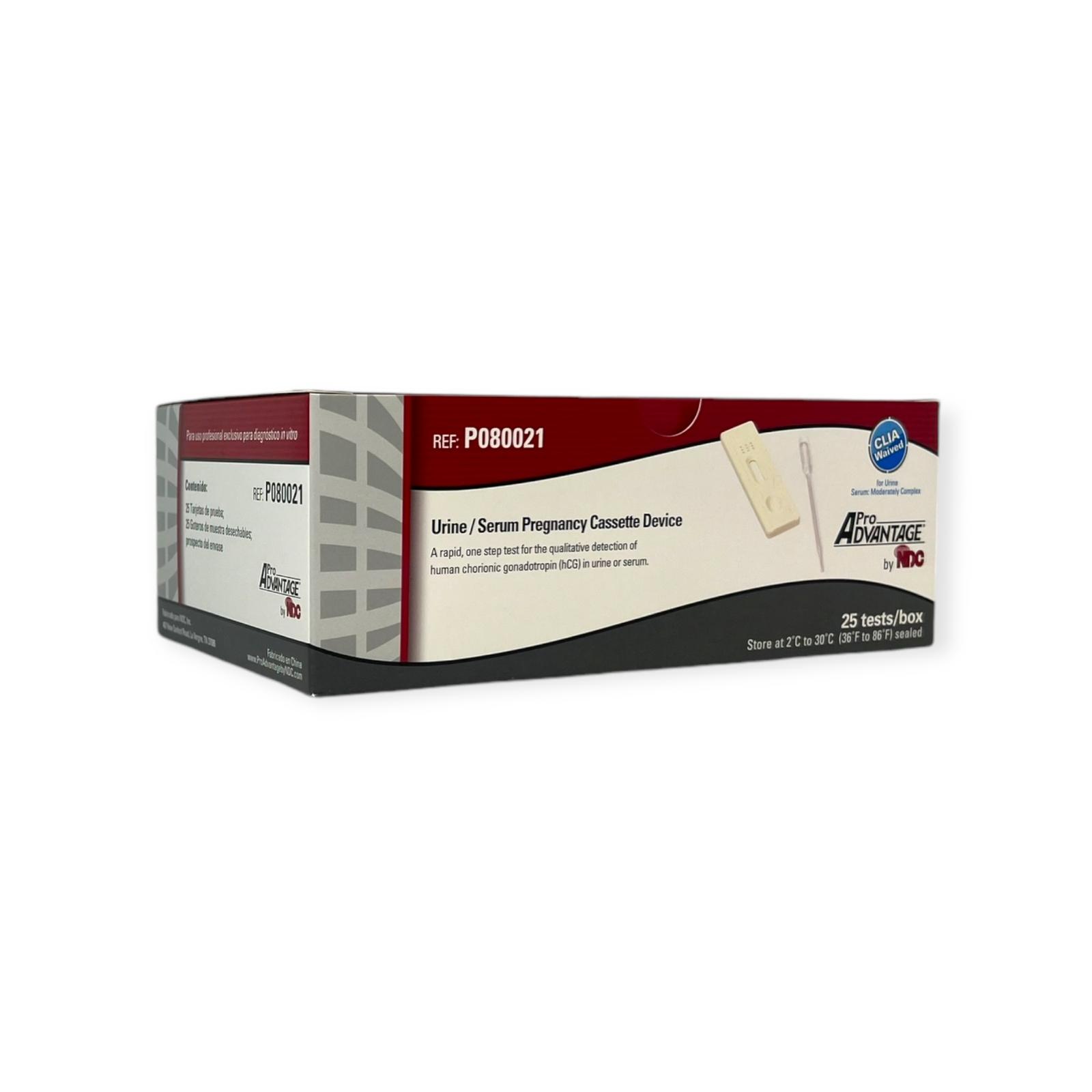 hCG Urine / Serum Pregnancy Cassette Device - Box of 25