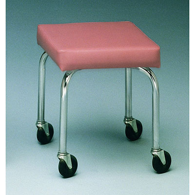 Mobile Square Top Stool wtihout Back