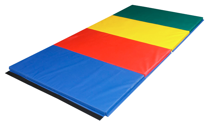 2" PU Foam Accordion Fold Exercise Mats with Cover - Rainbow Colors
