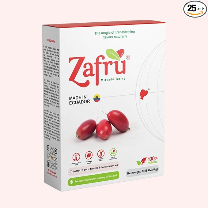 Miracle Berry - Miracle Fruit - Freeze-Dried Flavor-Changing Berry 24 Pack