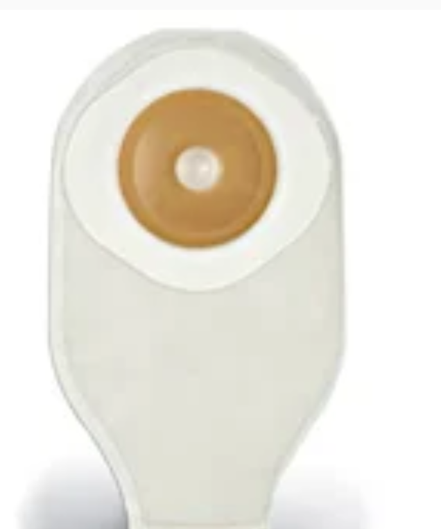 Pre-cut Skin Barrier with Tape Collar, 12" Pouch with One Sided Comfort Panel & Tail Clip