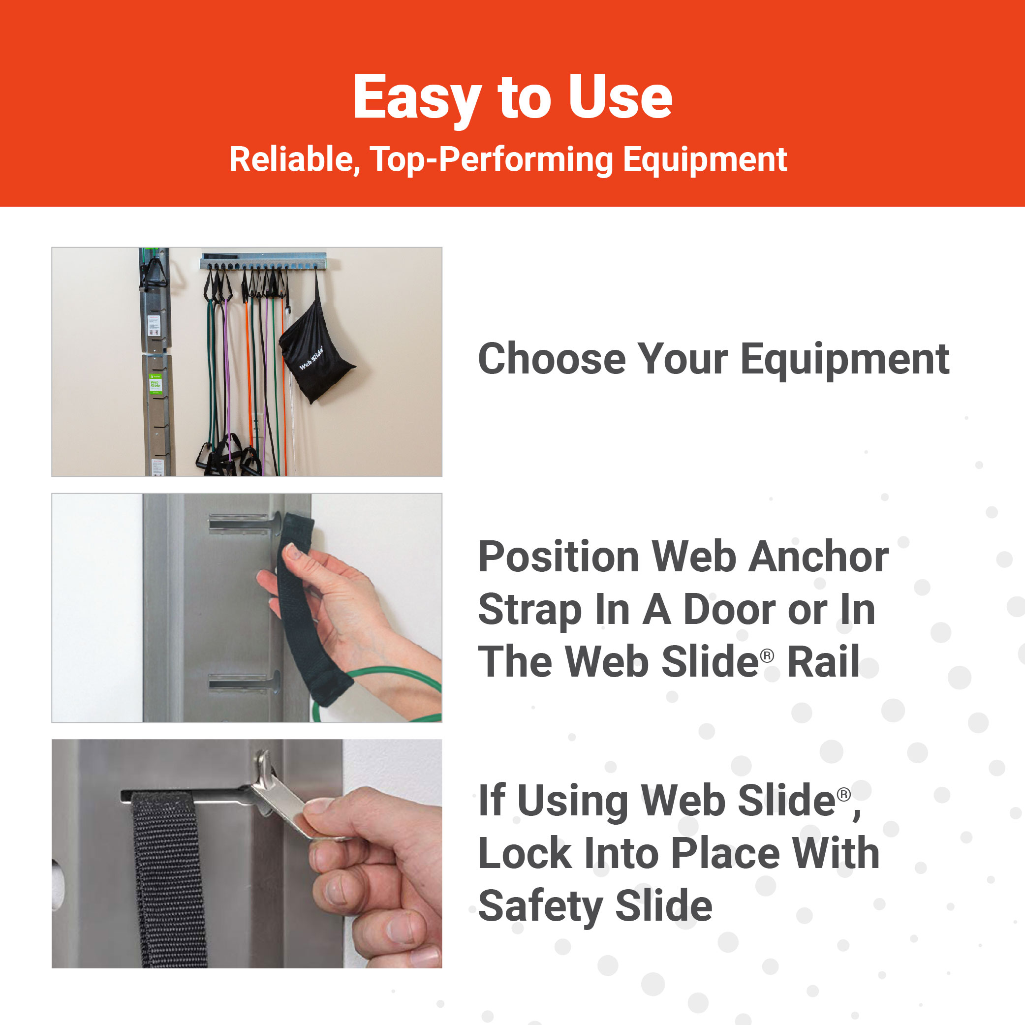 Exercise Rail System PrePak Web Slide Professional Exercise Rail System Stainless Steel 925