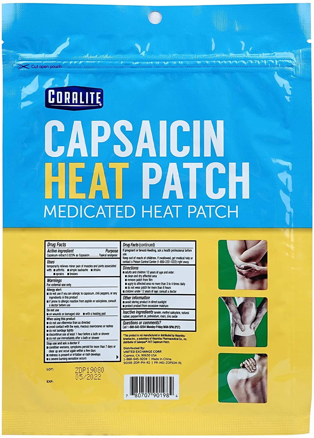 Capsaicin Heat Medicated Relief Patch - Each
