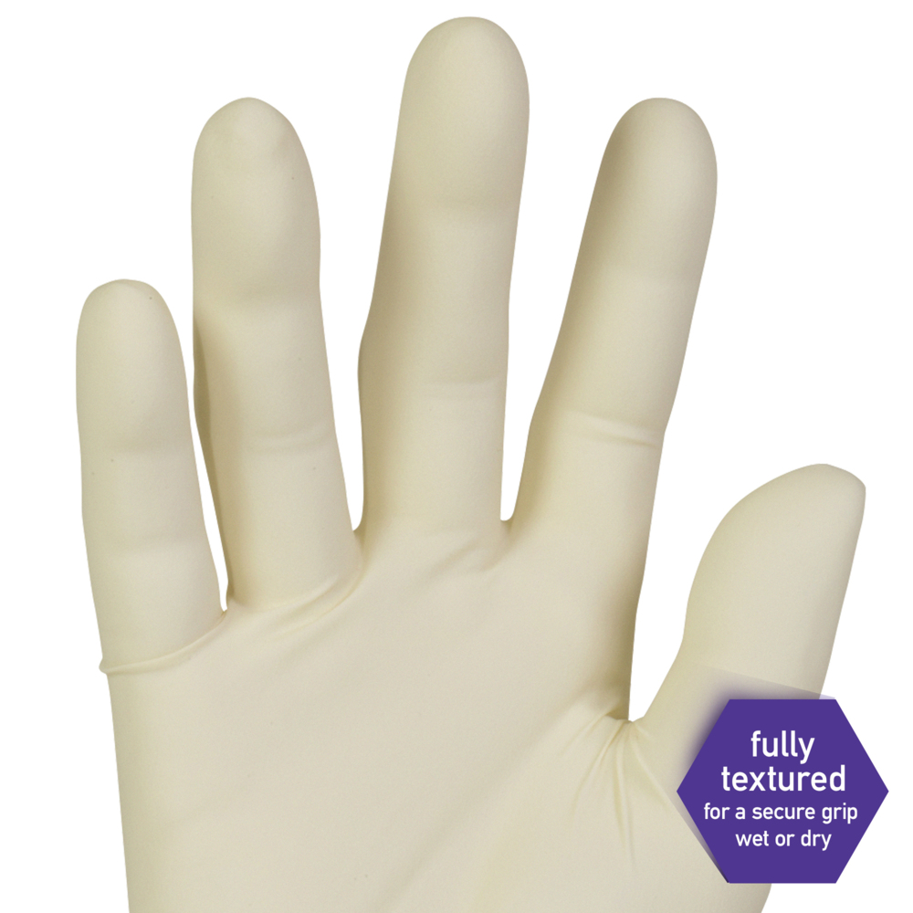 Kimtech PFE Latex Exam Gloves, Powder Free, Non Sterile