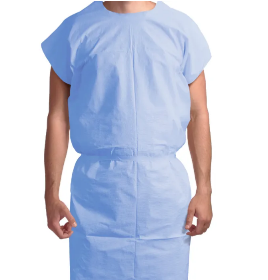Exam Gown, 3 Ply, Tissue / Poly / Tissue, Universal