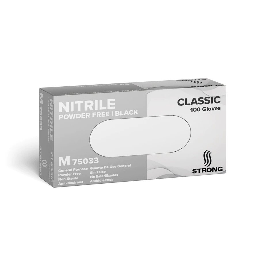 STRONG Classic Black Nitrile Gloves