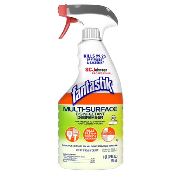 Fantastik Multi Surface Disinfectant Degreaser, Trigger Bottle, Fresh, 32oz