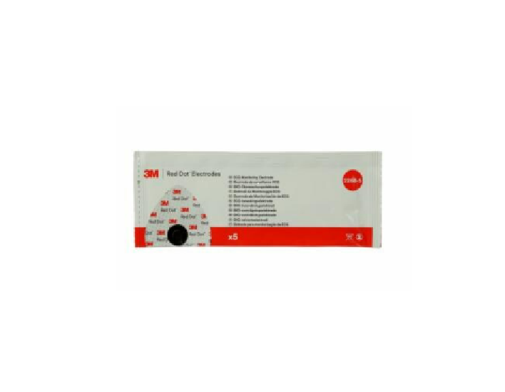 Red Dot Gentle ECG Monitoring Electrode with Conductive Adhesive and Lift Tab