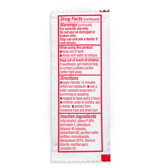 Sunscreen Lotion 3.5g Pouch Bulk 1000
